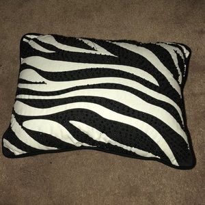 Zebra print pillow